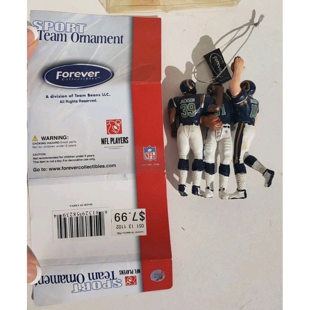Greatest Show On Turf St Louis Rams Christmas NFL Ornament Holt Burger Jackson - Picture 6 of 13